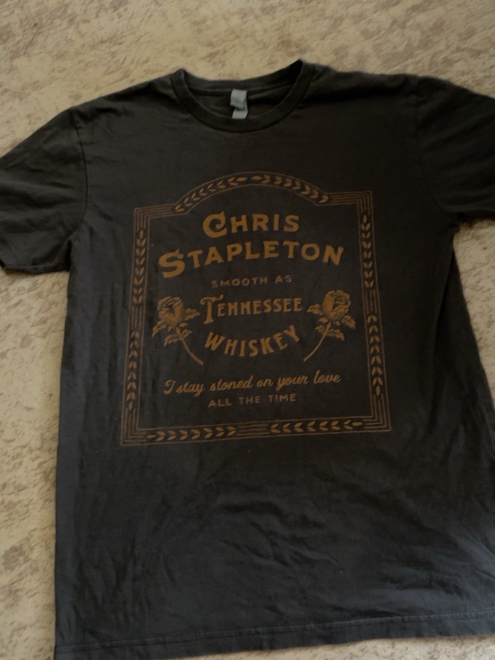 Chris Stapleton Tennessee Whiskey Graphic T-Shirt Small Country Music Tee